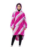 Hoodie blanket white and pink