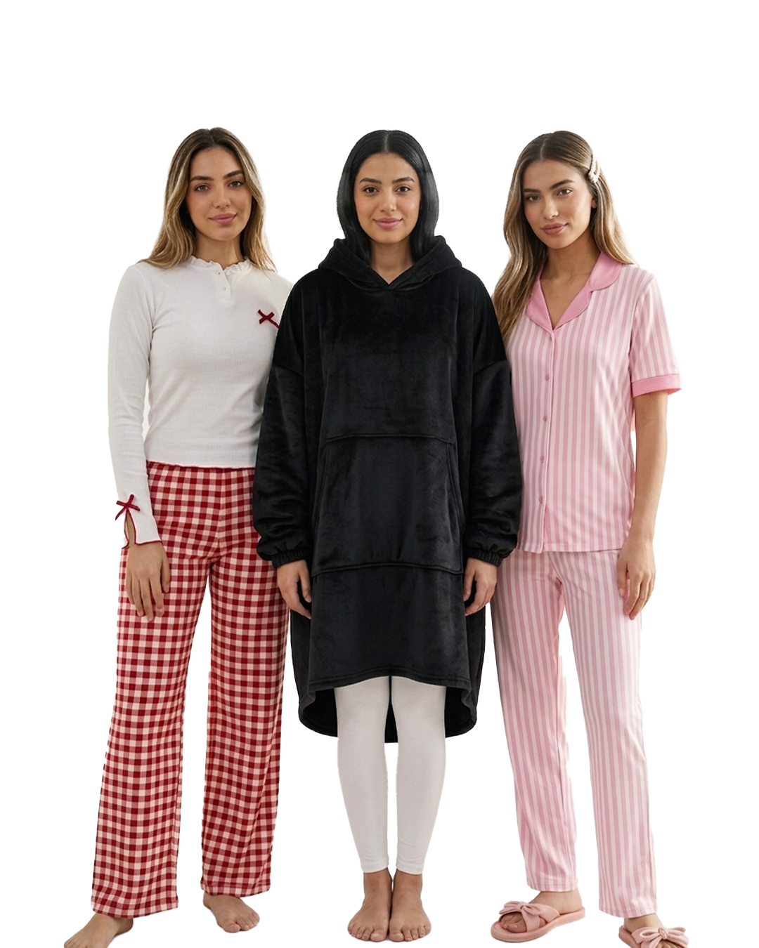 Oversized Blanket Hoodie & Cute Pajama Set